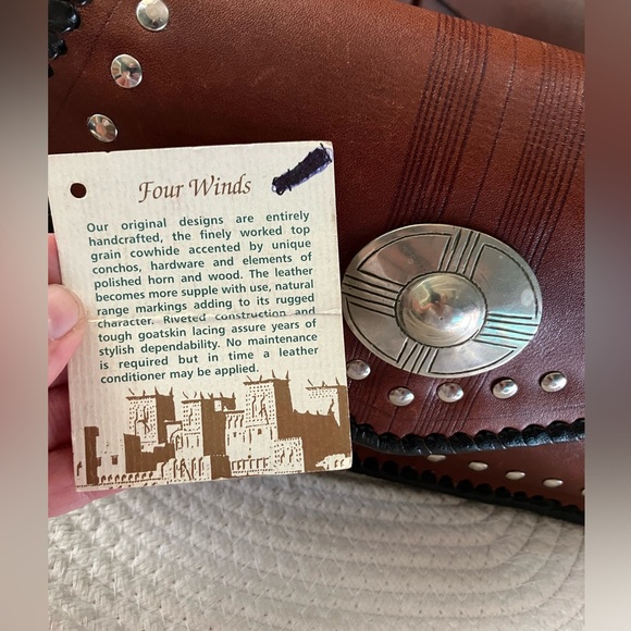🔥Sale! Native American Four Winds Leather Bag - Picture 4 of 16